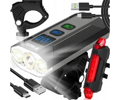Renew Force Galingas BIKE Lamp LED priekinis žibintas 1300lm žibintuvėlis 5400mAh DVIRAČIO RINKINYS