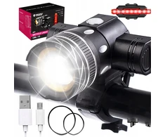 Renew Force Itin galingas USB LED dviračio žibintas + galinis žibintas - CE