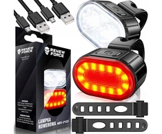 Renew Force PRIEKINIS IR GALINIS LED DVIRAČIO LEMPAS, GALINGAS, DVIRAČIO RINKINYS BATERIJA