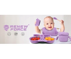 Renew Force SILIKONINIŲ INDŲ RINKINYS 8 EL SILIKONAS VAIKAMS KŪDIKIAMS