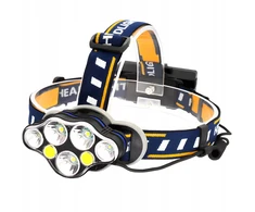 Retoo GALVOS LEMPAS 8 LED COB T6 GALINGAS ĮKRAUJAMAS PRIEKINIS LEMPAS USB GALVUTEI