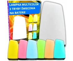 RGB LED NAKTINIS LEMPAS VAIKŲ MIGAMOJOJE Baltas BELAIDAS 3 REŽIMAI