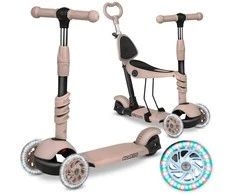 „Ricokids Todi“ triratis paspirtukas – smėlio spalvos
