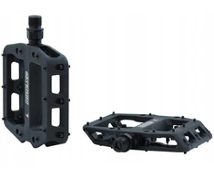 RideXC MTB DH platforminiai dviračio pedalai su kaiščiais Juodi
