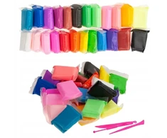 RINKINYS 36 Vnt. PLASTICINE POLIMERIO MOLIS PUTŲ MAGIC MASĖS DOVANA