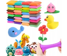 RINKINYS 36 Vnt. PLASTICINE POLIMERIO MOLIS PUTŲ MAGIC MASĖS DOVANA
