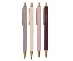 Rinkinys 4X DŁUGOPIS METALOWY INTERDRUK SATIN GOLD