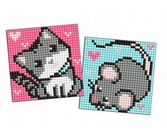 Rinkinys 5D Diamond mozaika ant Kids Diamond lipdukas 9x9cm IDEYKA, 2 vnt.