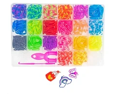 Rinkinys gumek gumki do bransoletek su narzędziami dpCraft GRZS-009 mix kol