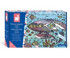 Rinkinys kreatywny Magiczne kolorowanki wodne Ocean 7+, Janod