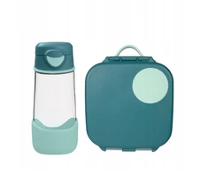 Rinkinys Sportowa butelka tritanowa 450 ml Mini Lunchbox Emerald Forest b.box