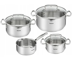 Rinkinys TEFAL DUETTO+ GARNKI Z POKRYWĄ 7EL G719S734 STAL NIERDZEWNA