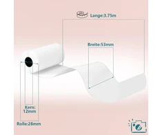RITINĖLIAI 12 Vnt. 53X28MM TERMINIO POPIERIAUS LIPAKIUS NUOTRAUKŲ SPAUSDINTUVAI