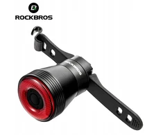 Rockbros GALINGAS, ryškus GALINIS DVIRAČIO LEMPAS SU DUSK STOP stabdžių jutikliu