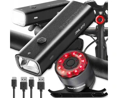 Rockbros Rinkinys LAMPEK ROWEROWYCH DO ROWERU PRZÓD I TYŁ USB LAMPKI ROWEROWE KOMPLET
