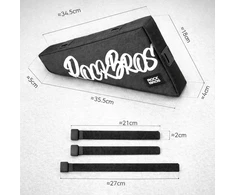 Rockbros TRIKAMPIS DVIRAČIO LIZDO KREPŠELIS RĖMUI 1,9L, PRIEKINIS DVIRAČIO, Juodas