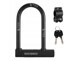 Rockbros U-LOCK DVIRAČIO UŽRAKTAS SHAKEL Dviračio užraktas SU RAKTUI STIPRIU ATVARIU PLIENU