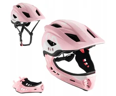Rockbros TT-32002 Rabbit dziecięcy su odpinaną szczęką dydis M (54-58) - rožinė