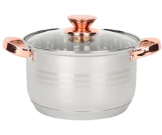 Rossner Austria TRADICINIS PLIENINIS PUODAS 20cm su dangčiu INDUKCINĖS DUJOS 2,8L Rossner AUSTRIJA