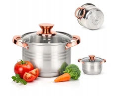 Rossner Austria TRADICINIS PLIENINIS PUODAS 16cm SU DANČIU INDUKCINĖS DUJOS 1,8L Rossner AUSTRIJA