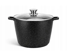 Rossner PUODAS, aliuminio puodas, marmurinis katilas su MARMURO danga, 24cm, 6,5L