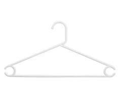 Rūbų pakabos 5vnt. plastikinės/baltos