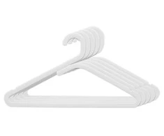 Rūbų pakabos 5vnt. plastikinės/baltos