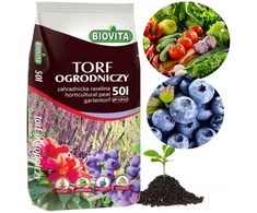 Rūgštinės durpės sodininkystėje Biovita, 50 l, pH 3,5–4,5 Biovita