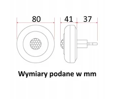 Rum Lux Naktinė lempa LED DO GNIAZDKA Z CZUJNIKIEM RUCHU 1W