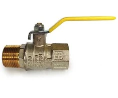 Rutulinis ventilis dujoms TIEMME, 1/2", vid/išor, ilga rankena