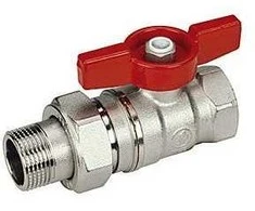 Rutulinis ventilis GIACOMINI, 1/2", vid/išor, trumpa rankena