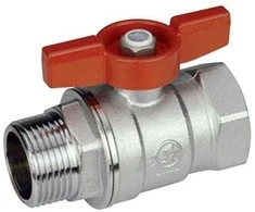 Rutulinis ventilis GIACOMINI, 3/4", vid/išor, trumpa rankena