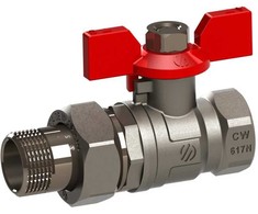 Rutulinis ventilis su išard. jungtimi GENERAL FITTINGS, 1/2", vid/išor