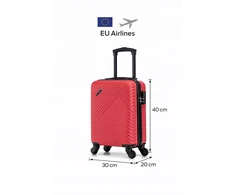 Ryanair mažas rankinis bagažas, 40x30x20 cm, su nuimamais ratukais. Burgundija