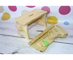 RYCZKA medinė taburetė, maitinimo kėdutė, KITCHEN STAND taburetė FSC 100%