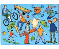 Šablonas A4 "skateboard" Koh-i-noor
