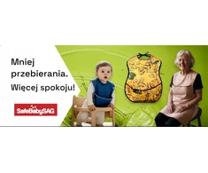 Safe Baby Sag Neperšlampamas vaikiškas seilinukas su kišene mokantis valgyti. BLW lengvas