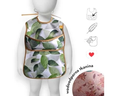 Safe Baby Sag Śliniak neperšlampamas vaikams BLW nieprzemakalny su kieszonką wiązany
