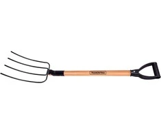 Šakė su smailiais dantimis Tramontina 4 dantys/71cm medinis kotas