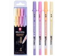 Sakura Gelly Roll Moonlight Sunrise geliniai rašikliai, 4 vnt., 0.5mm