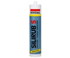 Sanitarinis silikonas SOUDAL Silirub S 280 ml, Skaidri