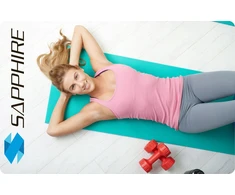 Sapphire Fitness kilimėlis gimnastikos NBR rankena, storis 1,5 cm, ilgaamžis
