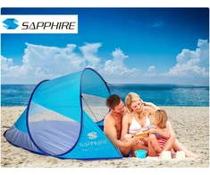 Sapphire PAPLŪDŽIO palapinė, savaime sulankstoma, didelis SODO EKRANAS, turistinis UV FILTRAS
