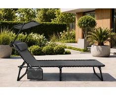 Sapphire REVA sodo paplūdimio gultas, SULANKSTAMAS, REGULIUOJAMAS gultas, lova SU baldakimu