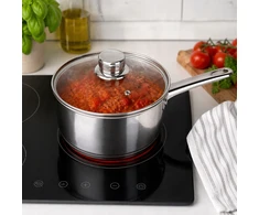 SAUGUS PLIENINIS PUODAS su dangteliu 16cm 1,8L DUJŲ INDUKCINIS ROSSNER AUSTRIJA