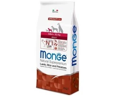 Monge spec. line monoprotein mini adult sausas pašaras mažų veislių suaugusiems šunims su ėriena, ryžiais, bulvėmis 7,5kg