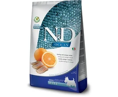 FARMINA N&amp;D OCEAN - DOG Dry Herring&amp;Oranžinis ADULT MINI 2,5kg