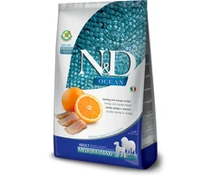FARMINA N&amp;D OCEAN - DOG Dry Herring&amp;Oranžinis ADULT MED&amp;MAX 2,5kg