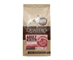 Quattro SB sausas suaugusių mažų veislių šunų pašaras su lašiša ir kriliu, 7kg