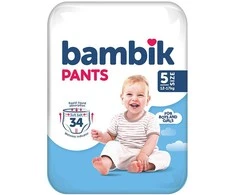 Sauskelnės Jumbo Baby Pants Bambik 5dyd./12-17kg/34vnt.